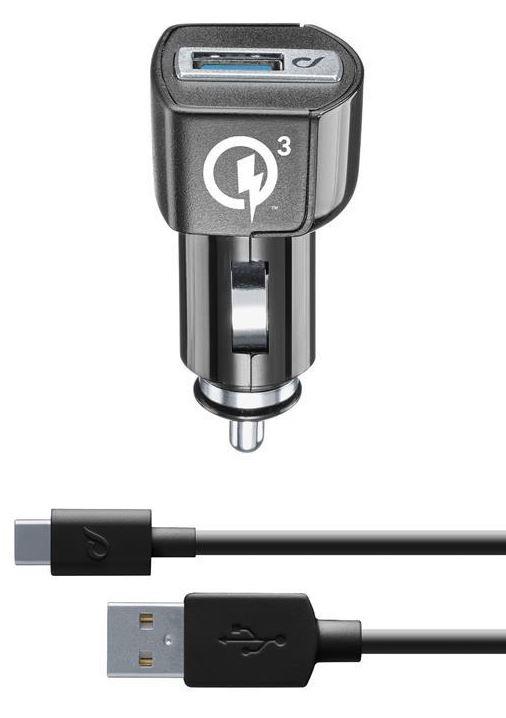 CELLULAR LINE Caricabatterie da auto USB Type C compatibile Huawei Cellular Line nero
